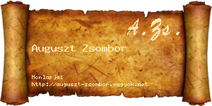 Auguszt Zsombor névjegykártya