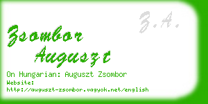 zsombor auguszt business card